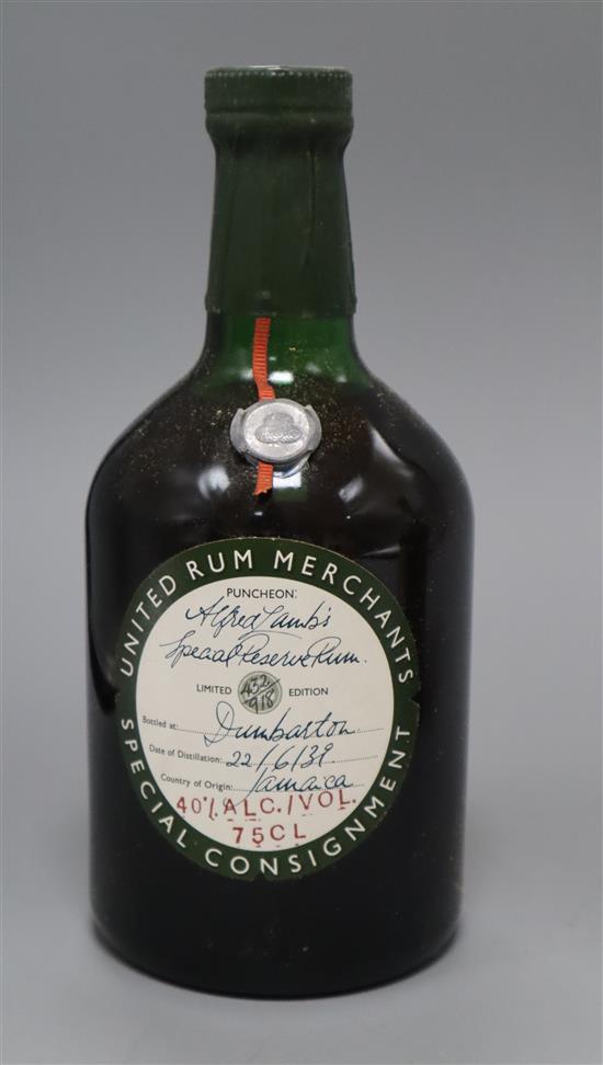 An Alfred Lambs Special Reserve 1939 rum